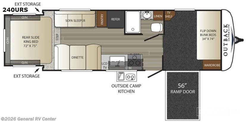 2017 Keystone Outback 240 URS -1S - Used Travel Trailer For Sale by General RV Center in Draper, Utah