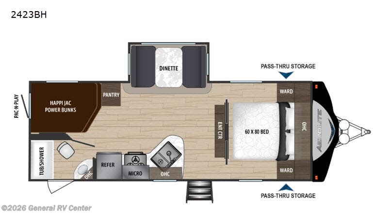 2019 Dutchmen Aerolite 2423BH - Used Travel Trailer For Sale by General RV Center in Draper, Utah features Slideout