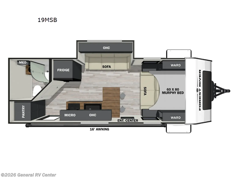2025 Forest River IBEX 19MSB - New Travel Trailer For Sale by General RV Center in Draper, Utah features Slideout