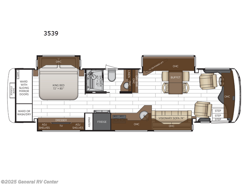 2025 Newmar New Aire 3539 - New Class A For Sale by General RV Center in Draper, Utah features Slideout