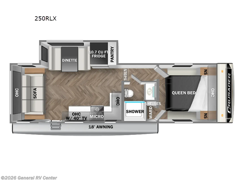 2025 Prime Time Crusader 250RLX - New Fifth Wheel For Sale by General RV Center in Draper, Utah features Slideout