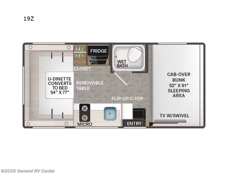 2026 Thor Motor Coach Four Winds 19Z - New Class C For Sale by General RV Center in Draper, Utah