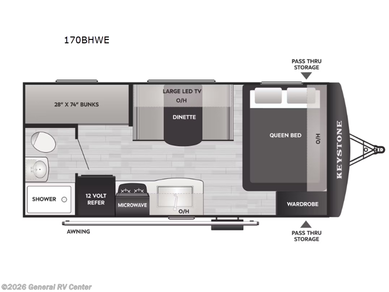 2026 Keystone Passport Classic 170BHWE - New Travel Trailer For Sale by General RV Center in Draper, Utah