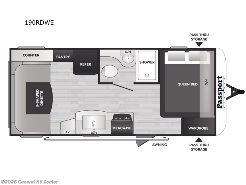 2026 Keystone Passport Classic 190RDWE - New Travel Trailer For Sale by General RV Center in Draper, Utah