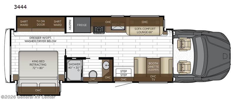 2026 Newmar Grand Star 3444 - New Super C For Sale by General RV Center in Draper, Utah features Slideout