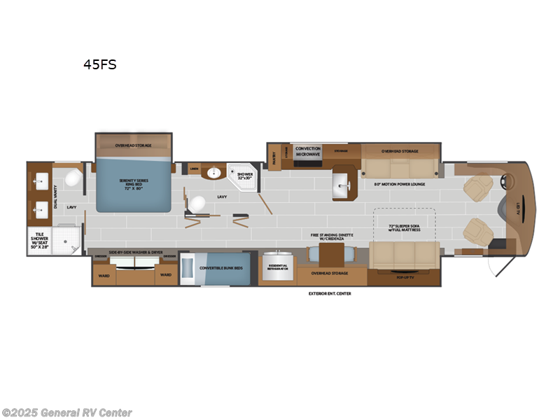 2026 Fleetwood Palisade 45FS - New Class A For Sale by General RV Center in Draper, Utah features Slideout