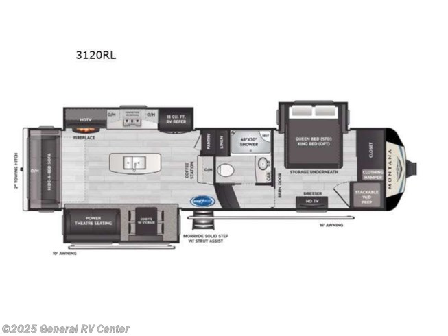 2021 Keystone Montana 3120RL - Used Fifth Wheel For Sale by General RV Center in Ashland, Virginia