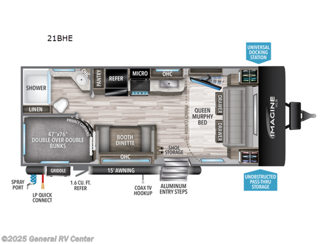 2023 Grand Design Imagine XLS 21BHE - New Travel Trailer For Sale by General RV Center in Ashland, Virginia