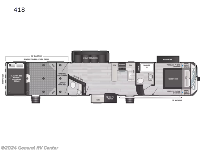2023 Keystone Carbon 418 - New Toy Hauler For Sale by General RV Center in Ashland, Virginia