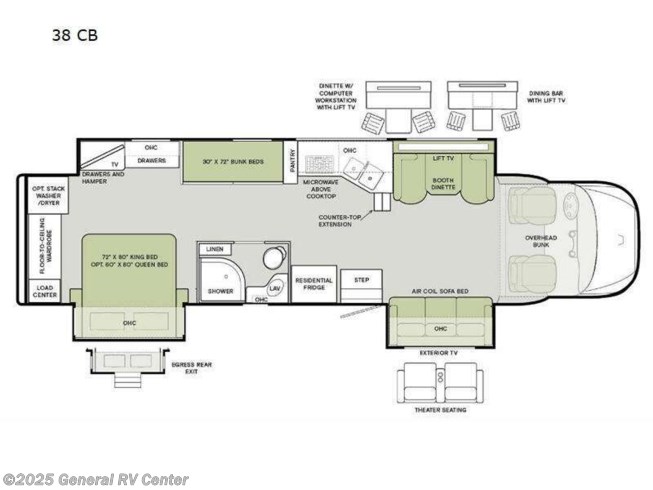2023 Tiffin Allegro Bay 38 CB - New Super C For Sale by General RV Center in Ashland, Virginia