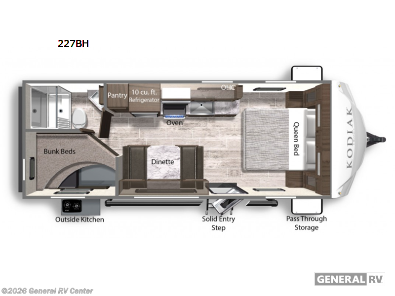 2022 Dutchmen Kodiak 227BH - Used Travel Trailer For Sale by General RV Center in Ashland, Virginia