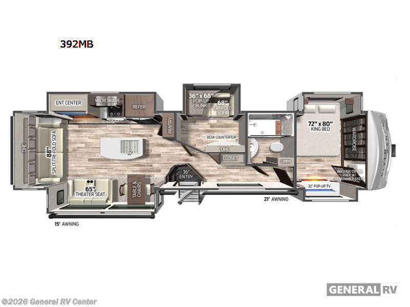 2022 Palomino River Ranch 392MB-5SL - Used Fifth Wheel For Sale by General RV Center in Ashland, Virginia