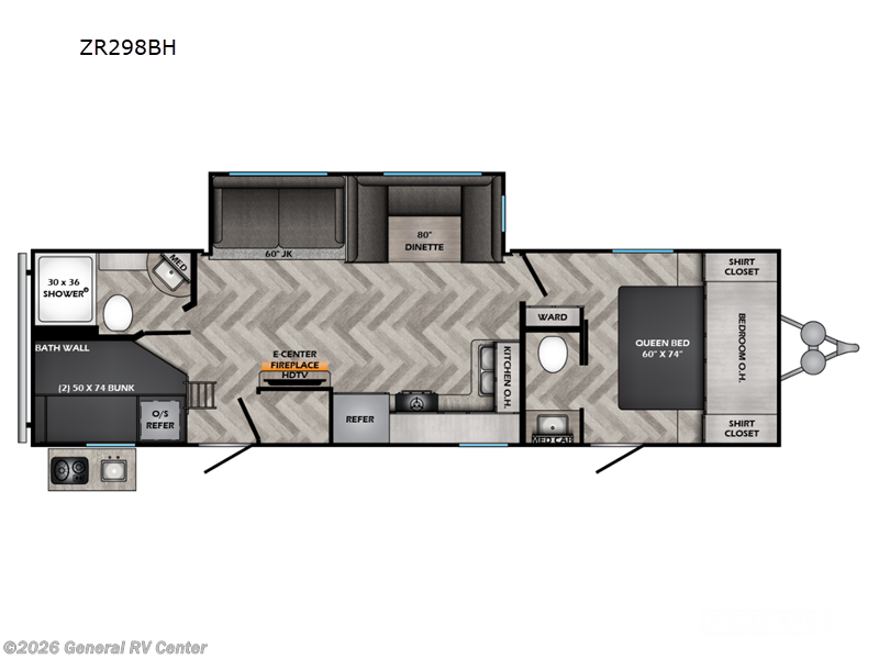 2024 CrossRoads Zinger 298BH - Used Travel Trailer For Sale by General RV Center in Ashland, Virginia
