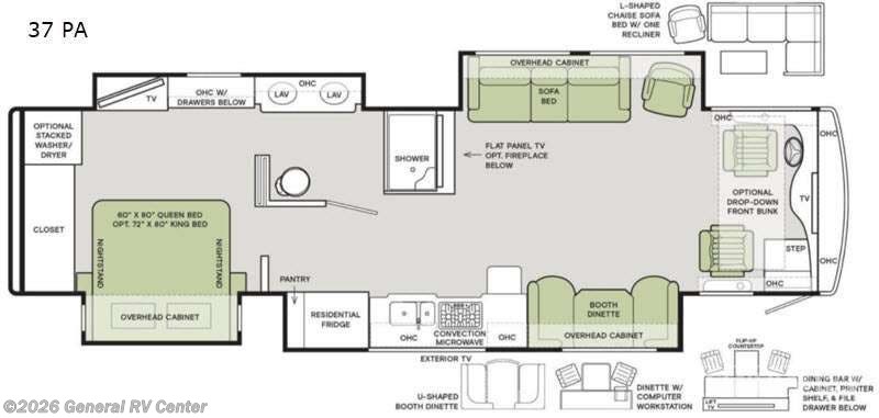 2022 Tiffin Allegro Red 37PA-4SL - Used Class A For Sale by General RV Center in Ashland, Virginia