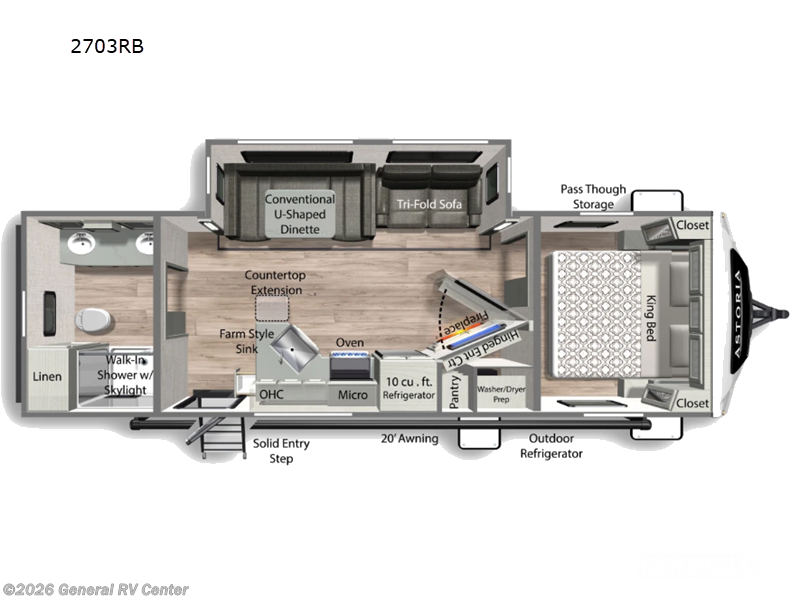 2025 Dutchmen Astoria 2703RB - New Travel Trailer For Sale by General RV Center in Ashland, Virginia