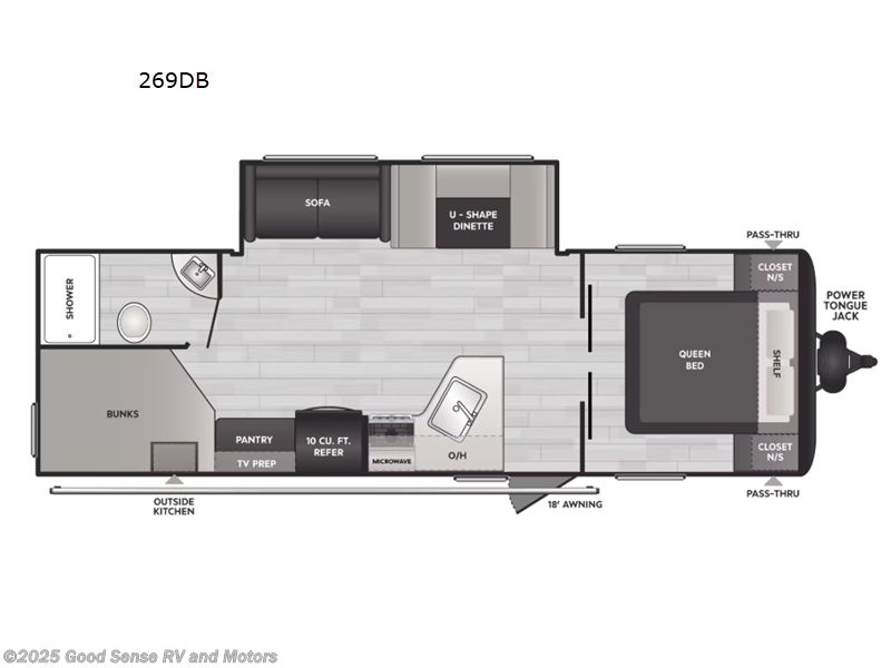 2026 Keystone Hideout Sport Double Axle 269DB - New Travel Trailer For Sale by Good Sense RV and Motors in Albuquerque, New Mexico features Slideout