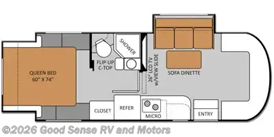 2015 Thor Motor Coach Citaion 24SR - Used Class C For Sale by Good Sense RV and Motors in Albuquerque, New Mexico features Slideout