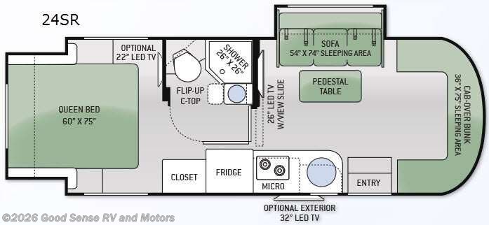 2015 Thor Motor Coach Citation Sprinter 24SR - Used Class B For Sale by Good Sense RV and Motors in Albuquerque, New Mexico features Slideout