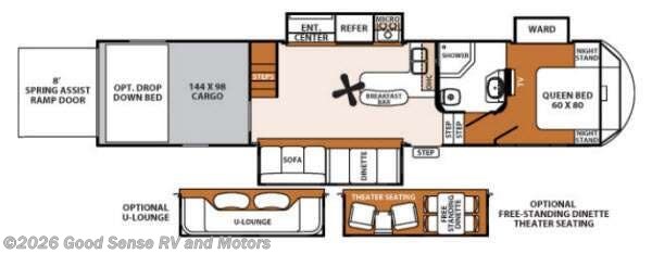 2013 Forest River XLR Thunderbolt 386X12HP - Used Toy Hauler For Sale by Good Sense RV and Motors in Albuquerque, New Mexico features Slideout