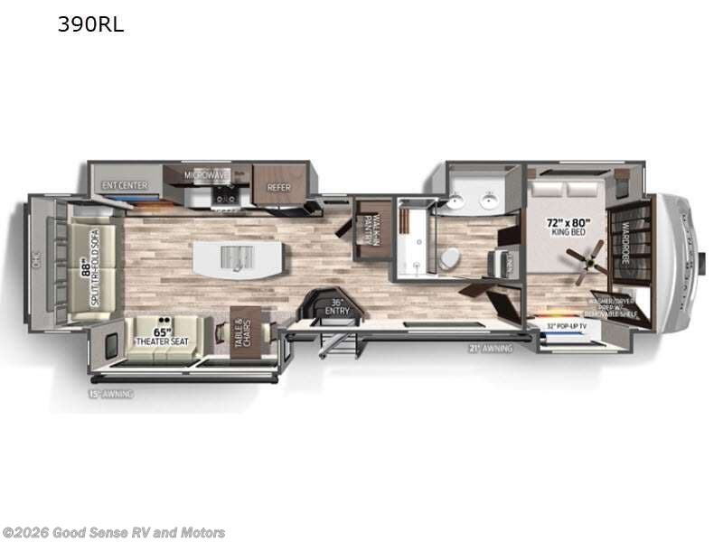 2021 Palomino River Ranch 390RL - Used Fifth Wheel For Sale by Good Sense RV and Motors in Albuquerque, New Mexico features Slideout