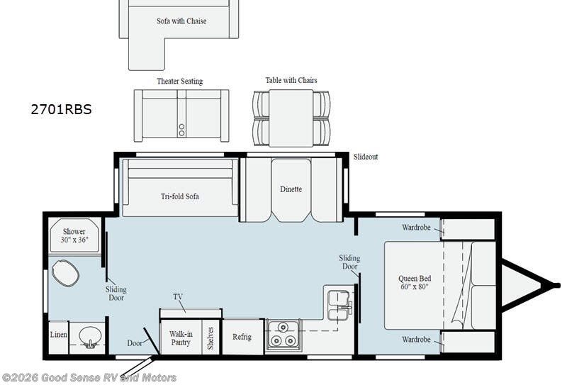 2020 Winnebago Minnie 2701RBS - Used Travel Trailer For Sale by Good Sense RV and Motors in Albuquerque, New Mexico features Slideout