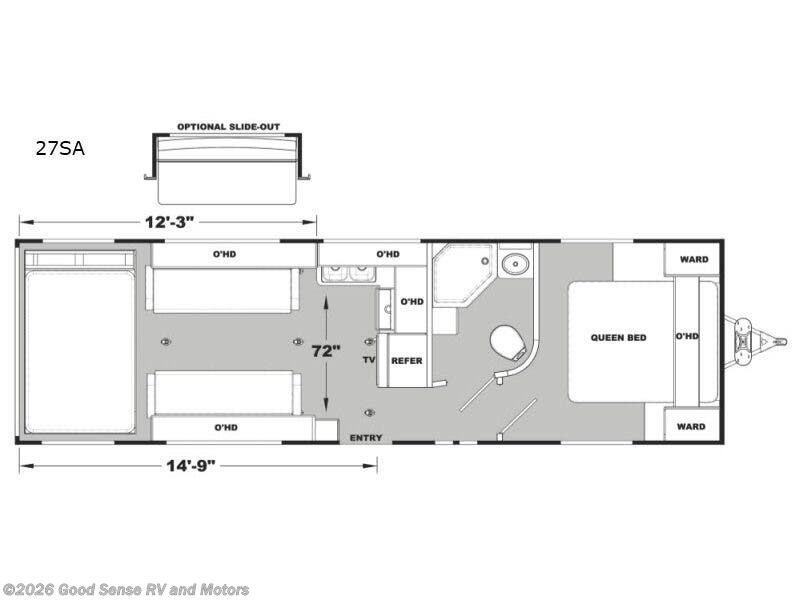 2019 Eclipse Attitude Pro-Lite 27SA - Used Toy Hauler For Sale by Good Sense RV and Motors in Albuquerque, New Mexico features Slideout