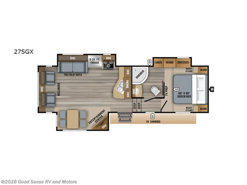 2019 Jayco Eagle HT 27SGX - Used Fifth Wheel For Sale by Good Sense RV and Motors in Albuquerque, New Mexico features Slideout