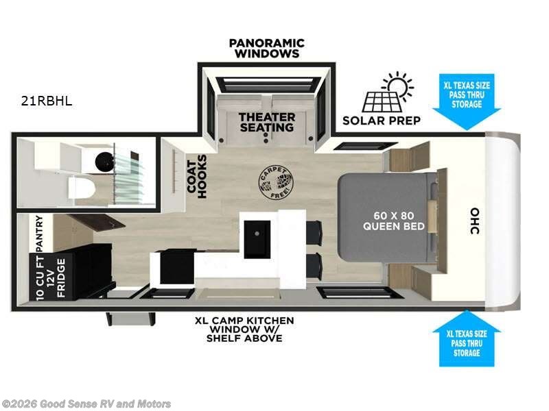 2026 Forest River Salem Hemisphere Hyper-Lyte 21RBHL - New Travel Trailer For Sale by Good Sense RV and Motors in Albuquerque, New Mexico features Slideout