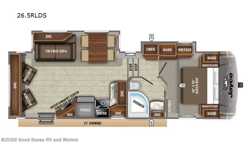 2020 Jayco Eagle HT 26.5RLDS - Used Fifth Wheel For Sale by Good Sense RV and Motors in Albuquerque, New Mexico features Slideout