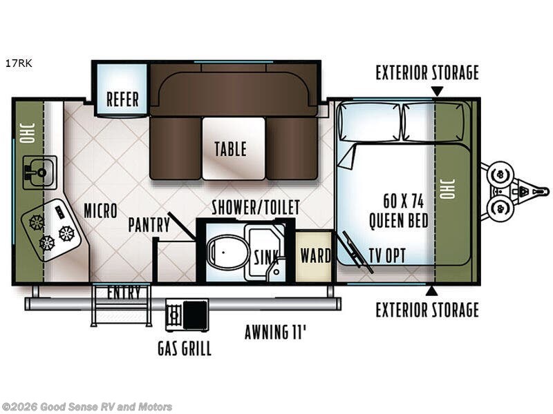 2018 Forest River Flagstaff E-Pro 17RK - Used Travel Trailer For Sale by Good Sense RV and Motors in Albuquerque, New Mexico features Slideout