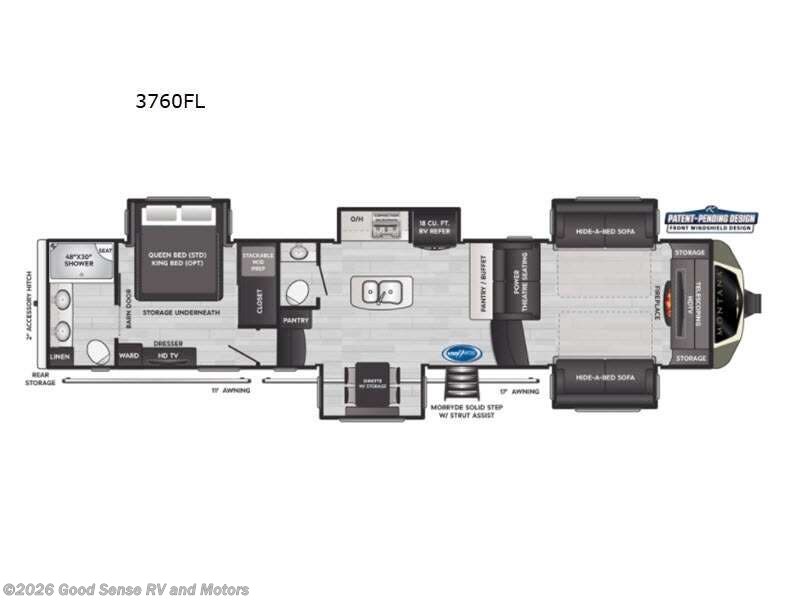 2021 Keystone Montana 3760FL - Used Fifth Wheel For Sale by Good Sense RV and Motors in Albuquerque, New Mexico features Slideout