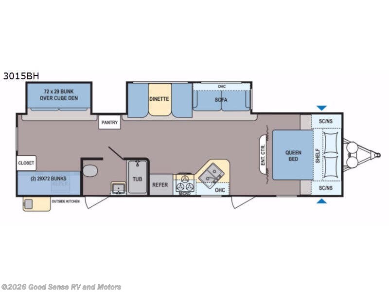 2020 Coleman Light 3015BH - Used Travel Trailer For Sale by Good Sense RV and Motors in Albuquerque, New Mexico features Slideout