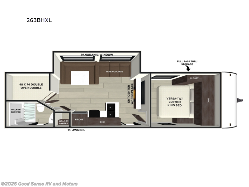 2026 Forest River Salem Cruise Lite 263BHXL - New Travel Trailer For Sale by Good Sense RV and Motors in Albuquerque, New Mexico features Slideout