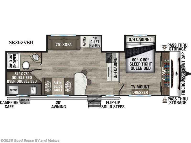2026 Venture RV Stratus SR302VBH - New Travel Trailer For Sale by Good Sense RV and Motors in Albuquerque, New Mexico features Slideout