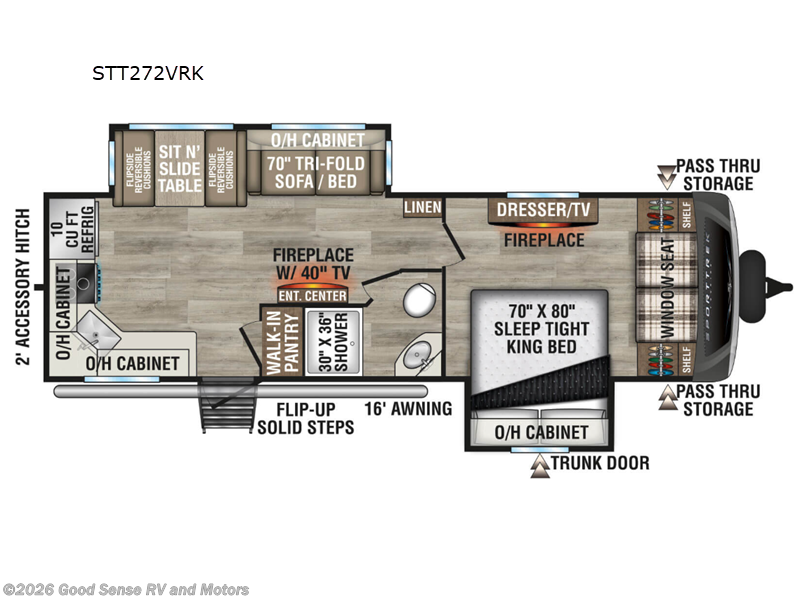 2026 Venture RV SportTrek Touring Edition STT272VRK - New Travel Trailer For Sale by Good Sense RV and Motors in Albuquerque, New Mexico features Slideout