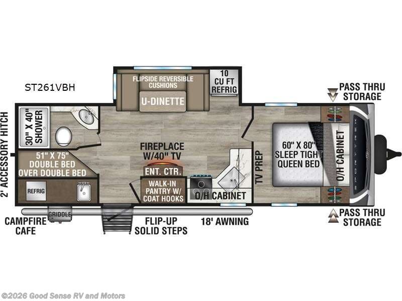 2026 Venture RV SportTrek ST261VBH - New Travel Trailer For Sale by Good Sense RV and Motors in Albuquerque, New Mexico features Slideout
