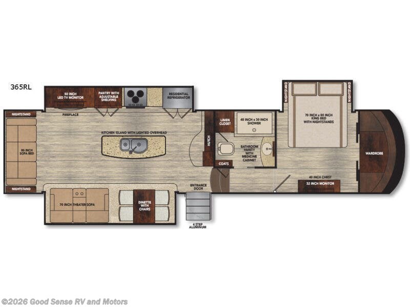 2017 Vanleigh Vilano 365RL - Used Fifth Wheel For Sale by Good Sense RV and Motors in Albuquerque, New Mexico features Slideout