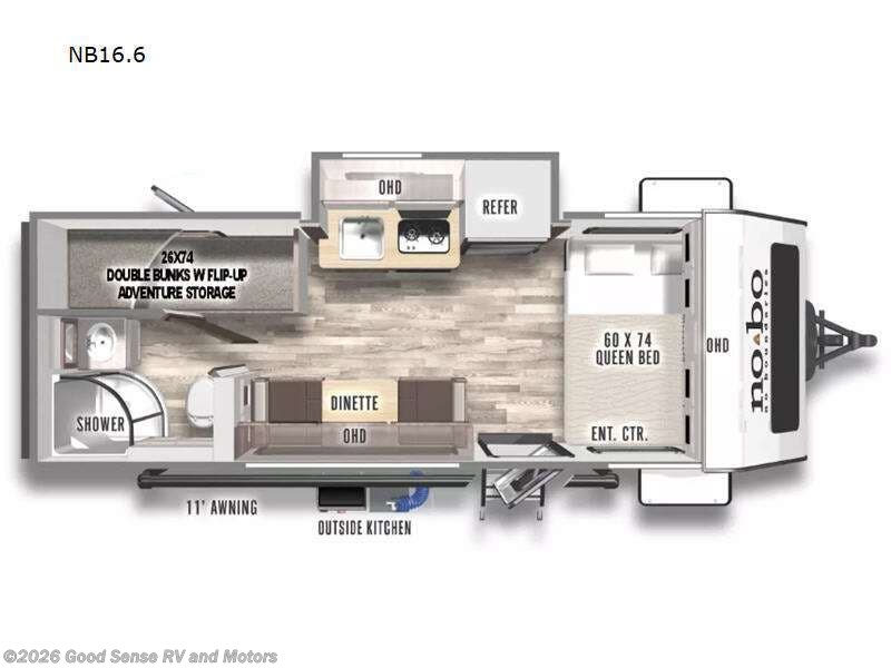2024 Forest River No Boundaries NB16.6 - Used Travel Trailer For Sale by Good Sense RV and Motors in Albuquerque, New Mexico features Slideout