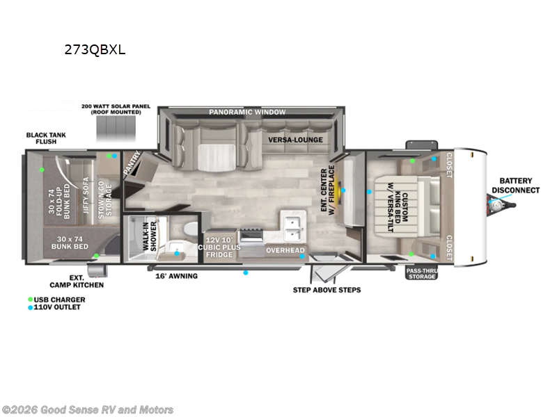 2026 Forest River Salem Cruise Lite 273QBXL - New Travel Trailer For Sale by Good Sense RV and Motors in Albuquerque, New Mexico features Slideout