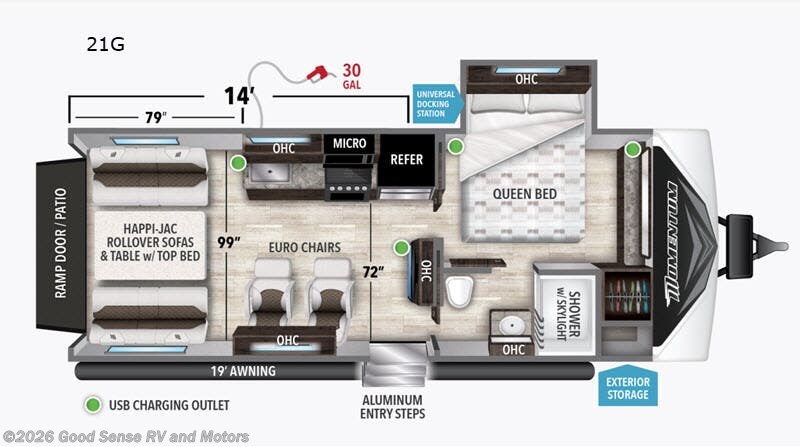 2020 Grand Design Momentum G-Class 21G - Used Toy Hauler For Sale by Good Sense RV and Motors in Albuquerque, New Mexico features Slideout