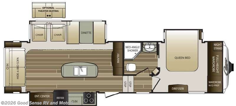 2015 Keystone Cougar 303RLS - Used Fifth Wheel For Sale by Good Sense RV and Motors in Albuquerque, New Mexico features Slideout