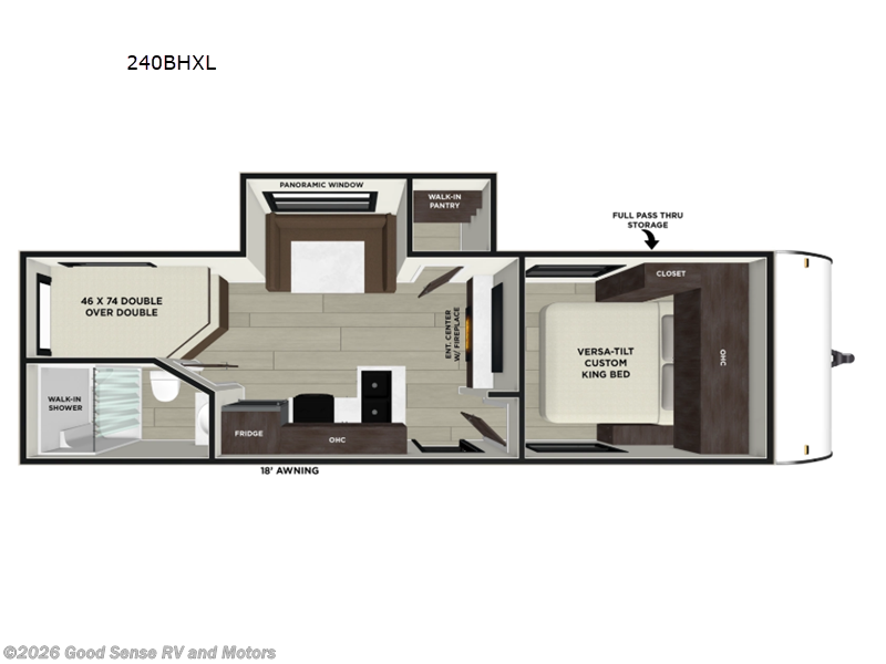 2027 Forest River Salem Cruise Lite 240BHXL - New Travel Trailer For Sale by Good Sense RV and Motors in Albuquerque, New Mexico features Slideout