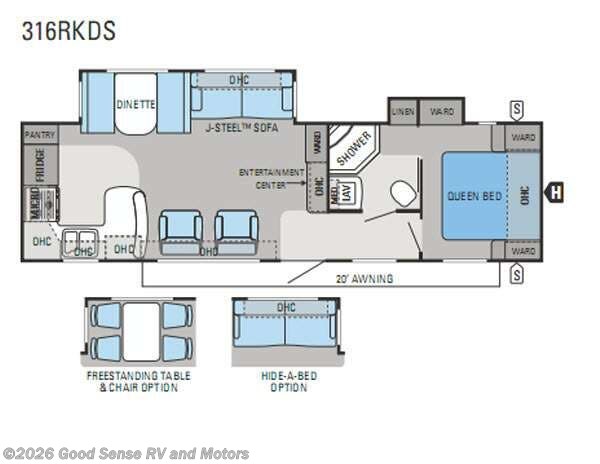 2013 Jayco Eagle 316RKDS - Used Travel Trailer For Sale by Good Sense RV and Motors in Albuquerque, New Mexico features Slideout
