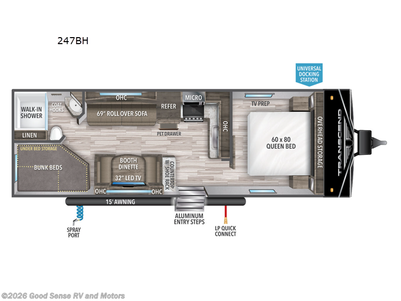 2023 Grand Design Transcend Xplor 247BH - Used Travel Trailer For Sale by Good Sense RV and Motors in Albuquerque, New Mexico
