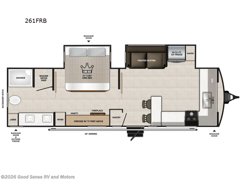 2027 Forest River Salem Hemisphere 261FKRB - New Travel Trailer For Sale by Good Sense RV and Motors in Albuquerque, New Mexico features Slideout