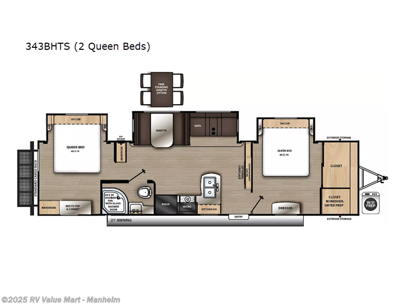 2024 Coachmen Catalina Legacy Edition 343BHTS 2 Queen Beds RV for Sale