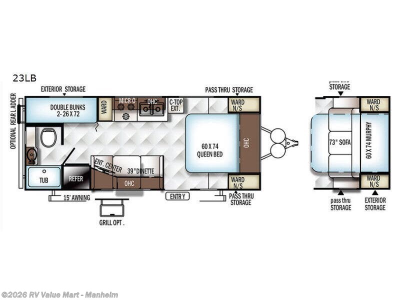 2017 Forest River Flagstaff Micro Lite 23LB - Used Travel Trailer For Sale by RV Value Mart - Manheim in Manheim, Pennsylvania