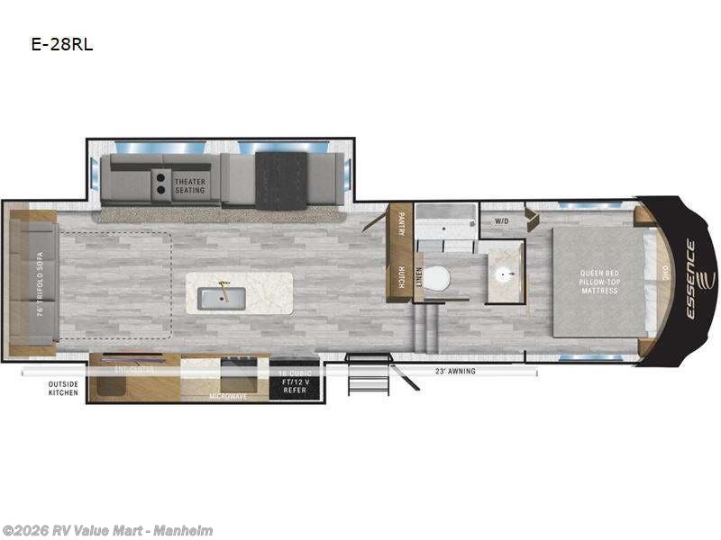 2025 Cruiser RV Essence E-28RL - New Fifth Wheel For Sale by RV Value Mart - Manheim in Manheim, Pennsylvania features Slideout