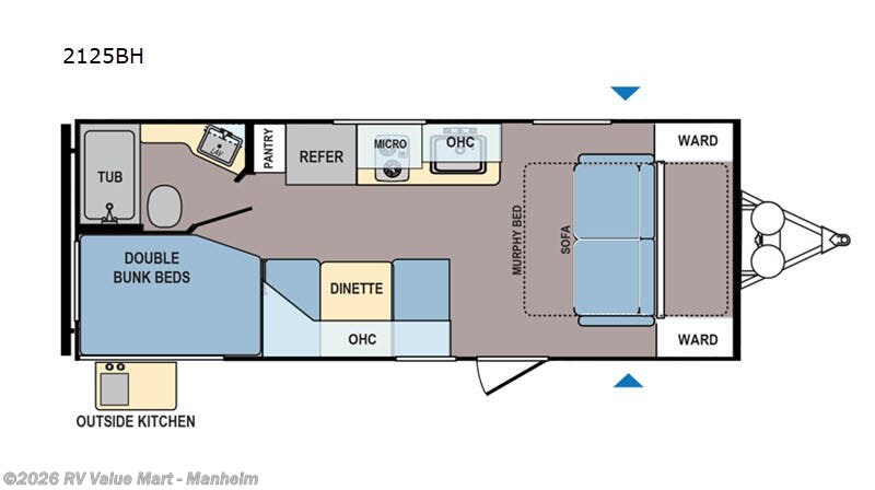 2019 Coleman Light LX 2125BH - Used Travel Trailer For Sale by RV Value Mart - Manheim in Manheim, Pennsylvania