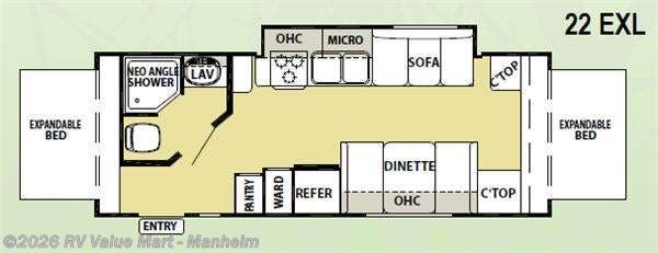 2011 Forest River Wildwood X-Lite 22EXL - Used Travel Trailer For Sale by RV Value Mart - Manheim in Manheim, Pennsylvania features Slideout